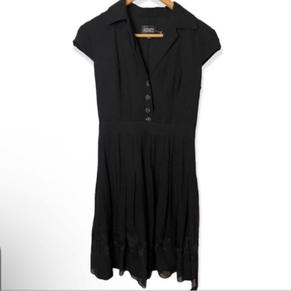 Adrianna Papell Dresses & Skirts - Adrianna Papell Black Collard Fit & Flare Dress